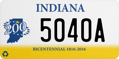 IN license plate 504OA