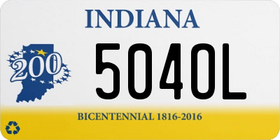 IN license plate 504OL