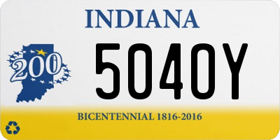 IN license plate 504OY