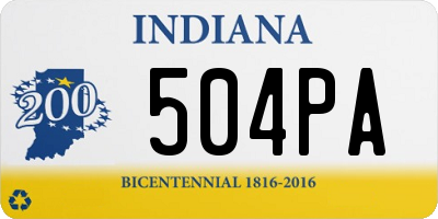 IN license plate 504PA