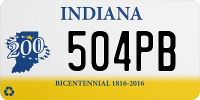 IN license plate 504PB