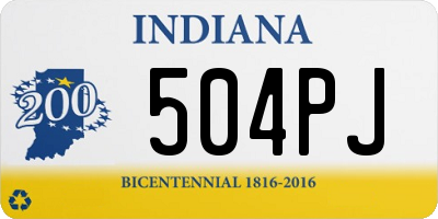 IN license plate 504PJ