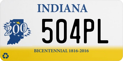 IN license plate 504PL