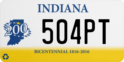 IN license plate 504PT