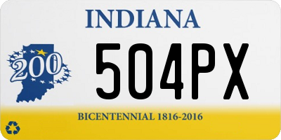 IN license plate 504PX