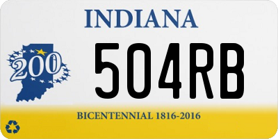 IN license plate 504RB