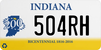 IN license plate 504RH