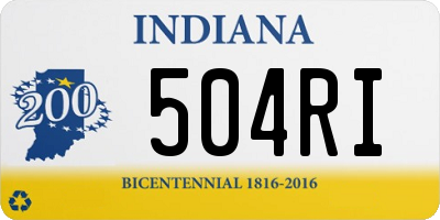 IN license plate 504RI