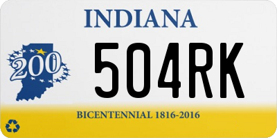 IN license plate 504RK