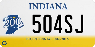 IN license plate 504SJ