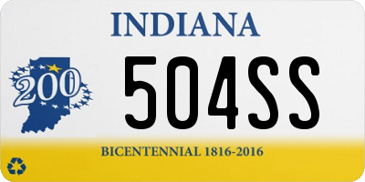 IN license plate 504SS