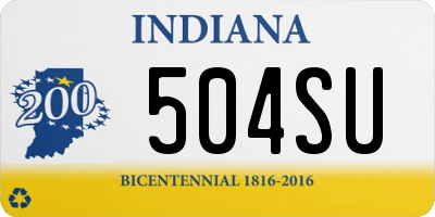 IN license plate 504SU