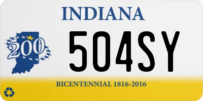 IN license plate 504SY