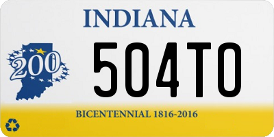IN license plate 504TO