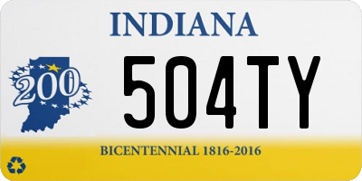 IN license plate 504TY