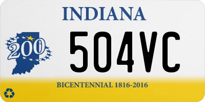 IN license plate 504VC