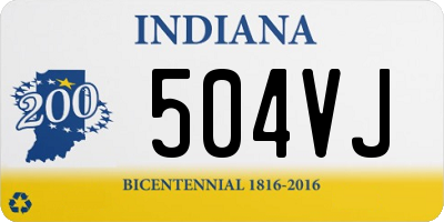 IN license plate 504VJ