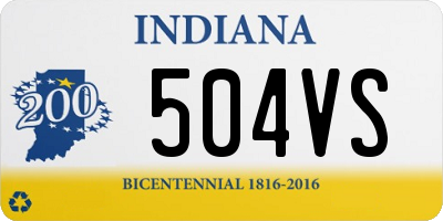 IN license plate 504VS