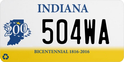 IN license plate 504WA