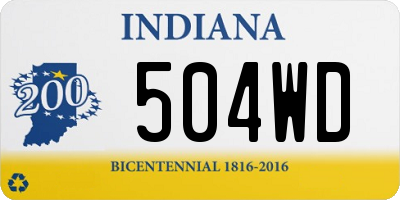 IN license plate 504WD