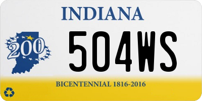 IN license plate 504WS