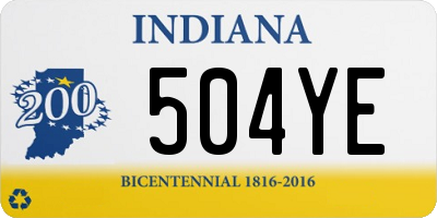 IN license plate 504YE