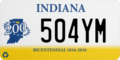 IN license plate 504YM