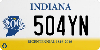 IN license plate 504YN