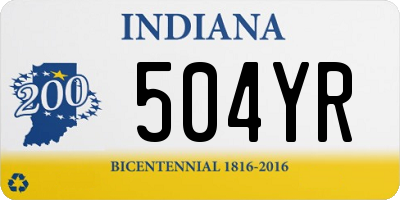 IN license plate 504YR