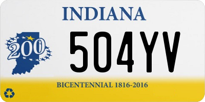 IN license plate 504YV