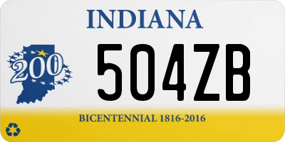 IN license plate 504ZB