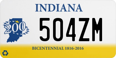 IN license plate 504ZM