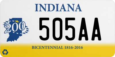 IN license plate 505AA