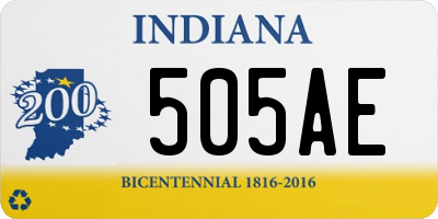 IN license plate 505AE