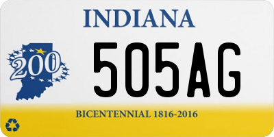 IN license plate 505AG