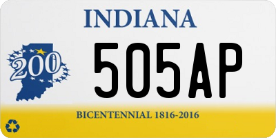 IN license plate 505AP