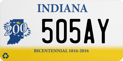 IN license plate 505AY