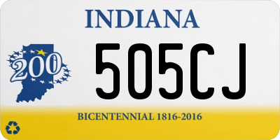 IN license plate 505CJ