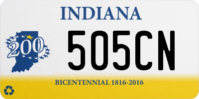 IN license plate 505CN