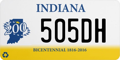 IN license plate 505DH