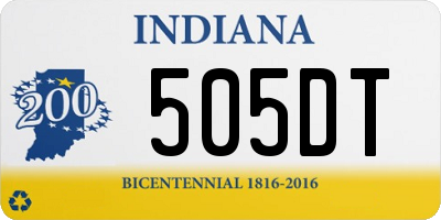 IN license plate 505DT