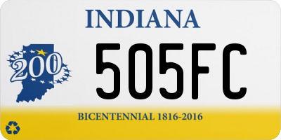 IN license plate 505FC