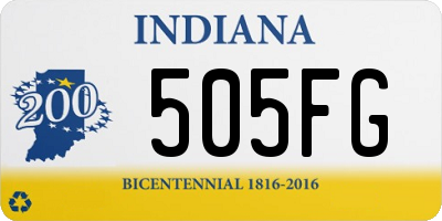 IN license plate 505FG