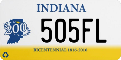 IN license plate 505FL