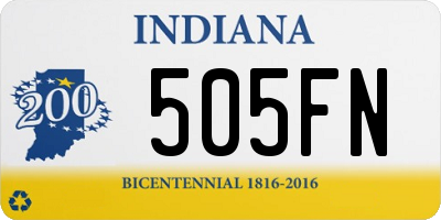 IN license plate 505FN