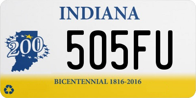 IN license plate 505FU