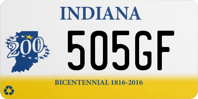 IN license plate 505GF