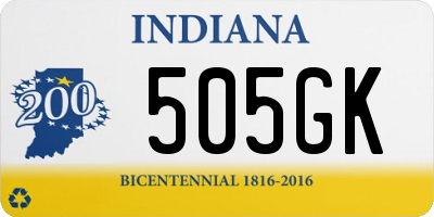 IN license plate 505GK