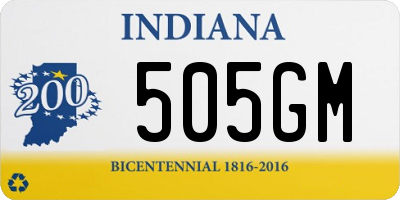 IN license plate 505GM