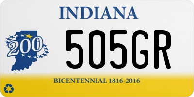 IN license plate 505GR